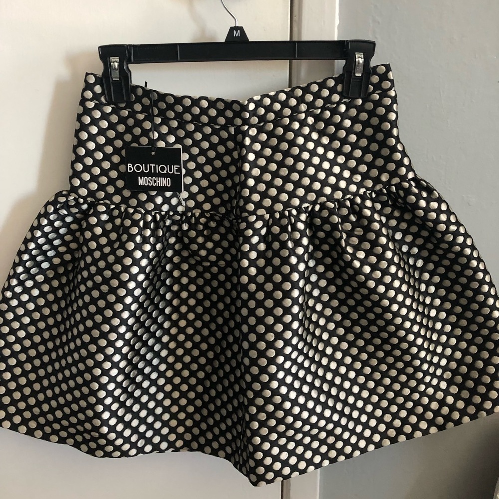 Boutique Moschino women dot skirt NWT $380